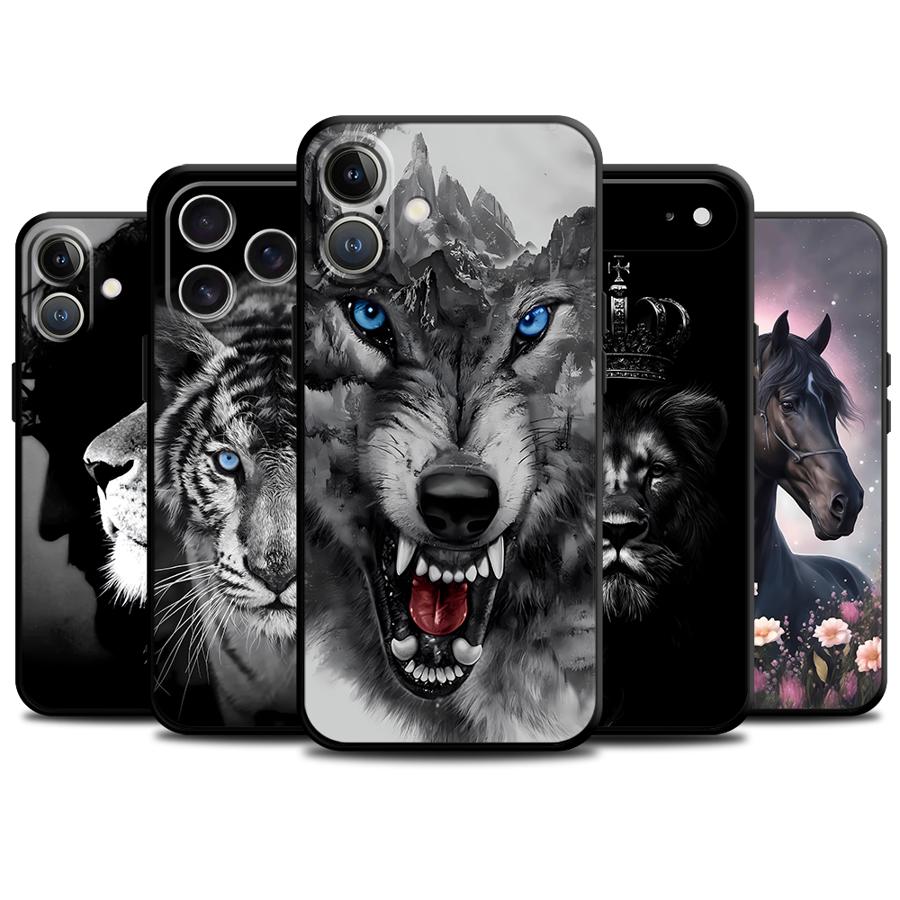 Phone Accessories To Sell - غطاء هاتف بتصميم حيوانات النمر والأسد