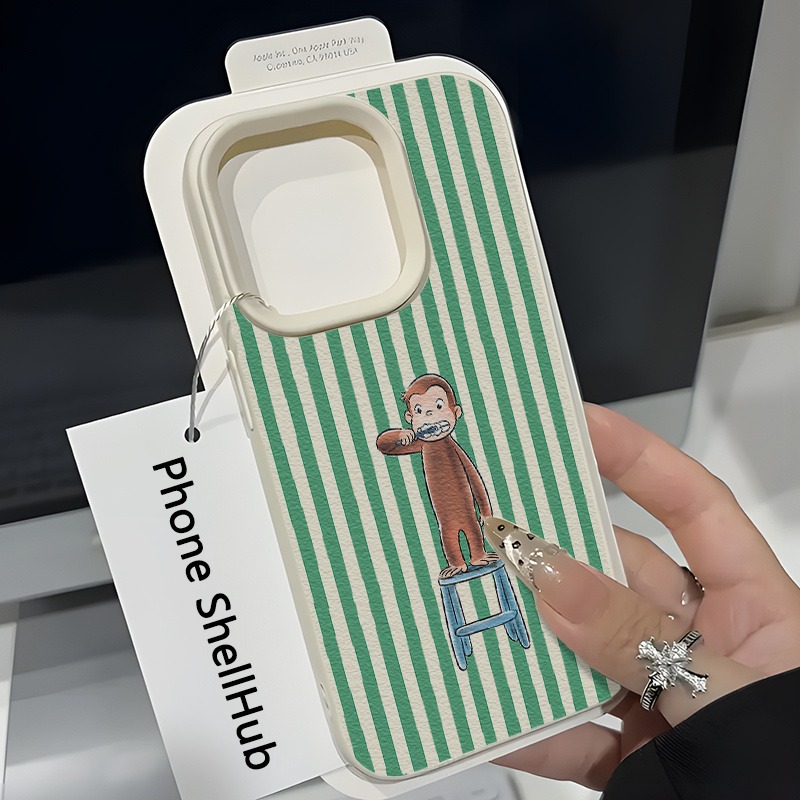 Phone Accessories To Sell - الأخضر مخطط فرشاة الأسنان القرد Lichee