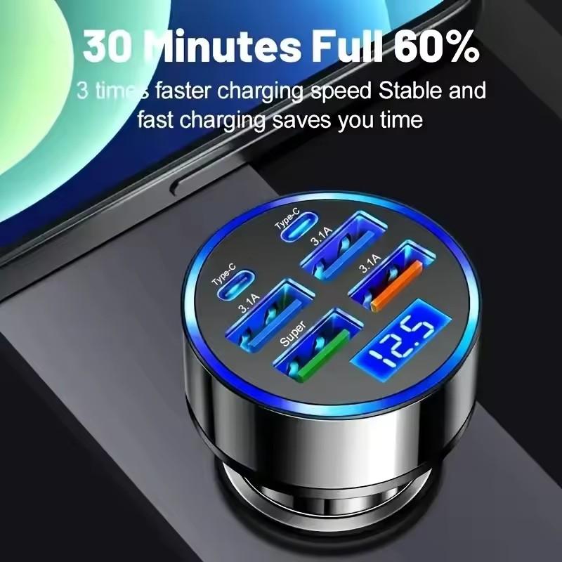 300 واط PD شاحن سيارة 6 منافذ  - مراجعة Usb C Hub وسعره
