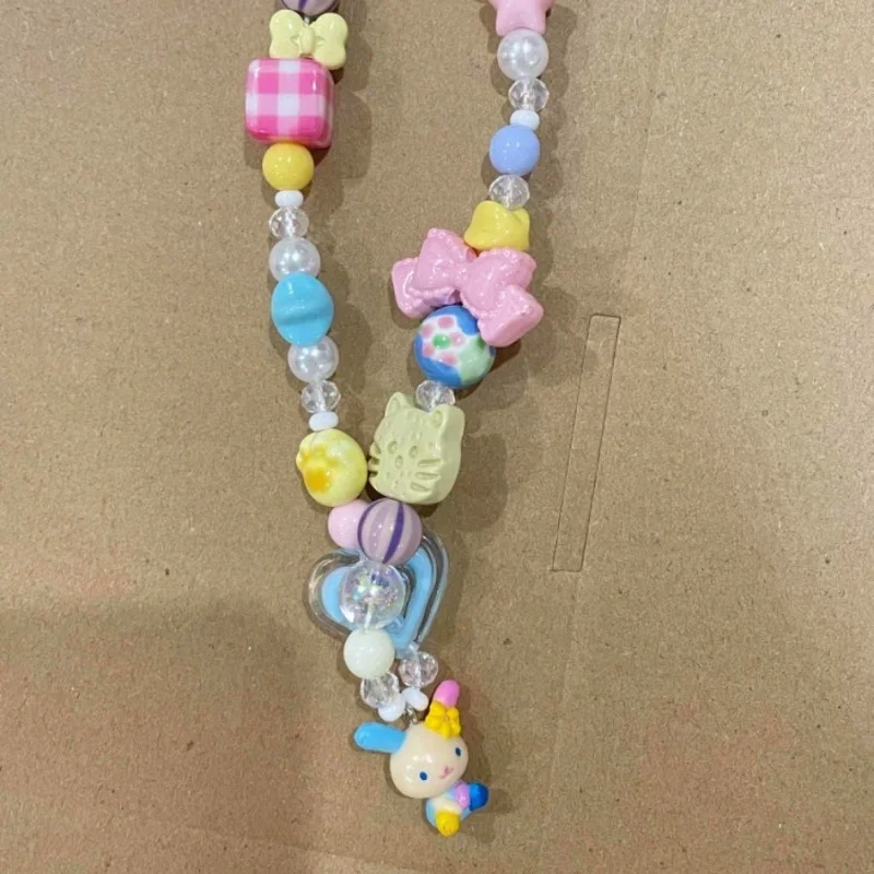 تعليقة هاتف كرتونية ملونة بخرز - مراجعة Phone Accessories Chain وسعره