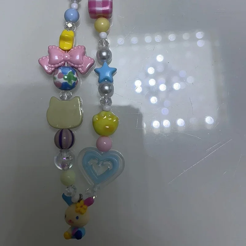 تعليقة هاتف كرتونية ملونة بخرز - مراجعة Phone Accessories Chain وسعره
